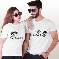 تصویر تیشرت ست طرح King & Queen - 38 در 58 سانتیمتر / 56 در 77 سانتیمتر King & Queen tshert