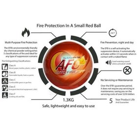 تصویر توپ اطفا حریق آفو AFO ا AFO fire extinguisher ball AFO fire extinguisher ball