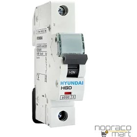 تصویر کلید مینیاتوری تک پل / تکفاز 25 آمپر - قدرت قطع 6 کیلو آمپر - کاربرد موتوری/روشنایی - هیوندای - HYUNDAI - مدل HGD 63N 1P-25A HYUNDAI - مدل HGD 63N 1P-25A
