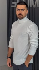 تصویر نام محصول : بافت یقه اسکی فری سایز رنگ سفید 