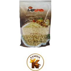 تصویر برنج قهوه‌ای سبوس‌دار برند گلستان ۹۰۰گرمی 