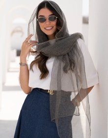 تصویر شال توری کرم 