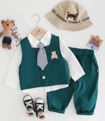 تصویر ست چهار تیکه مجلسی فانتزی - سایز ۵ [مناسب پنج تا پنج و نیم سال] / قهوه‌ای 