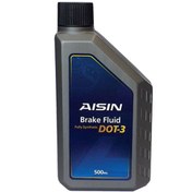 تصویر روغن ترمز خودرو آیسین مدل DOT3 حجم 500 میلی لیتر 