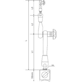 تصویر پایه ساعت مفصلی(310mm) مگنتی 80 کیلوگرمی اسیمتو (ASIMETO) مدل 1-02-602 