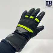 تصویر دستکش زمستانی موتور سواری راپیدو rapido مشکی فسفری ریسی 