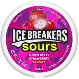 تصویر خوشبو کننده دهان بدون قند آیس بریکرز با طعم میکس بری ice breakers ا ice breakers ice breakers
