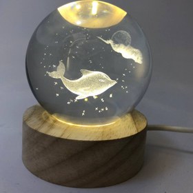 تصویر گوی نورانی طرح دلفین 