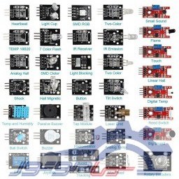 تصویر پک 37 قطعه ای سنسورهای آردوینو 