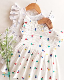 تصویر پیراهن موسلین گل گلی 