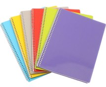 تصویر دفتر زبان ۲ خط ۵۰ برگ سیمی جلد طلقی 