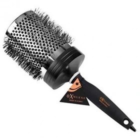 تصویر اکسیژن برس پیچ سایز 80 نقره ای حرفه ای مخصوص براشینگ Oxygen hair brush