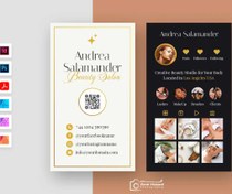 تصویر دانلود طرح لایه باز کارت ویزیت آرایشگاه زنانه فتوشاپ 