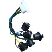 تصویر سوکت چراغ خطر عقب خودرو ۵ تایی (بسته دو عددی) گارانتی سلامت و کیفیت کالا