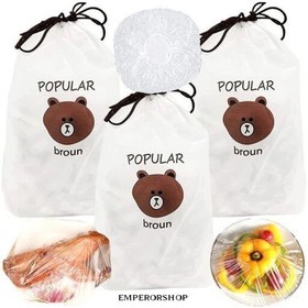 تصویر درپوش یکبار مصرف خرسی ۱۰۰ عددی 