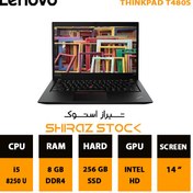 تصویر لپ تاپ لنوو ThinkPad T480s ظرفیت ۲۵۶ گیگابایت SSD با رم ۸ گیگابایت و صفحه لمسی 