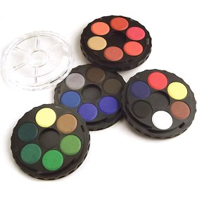 تصویر آبرنگ‌۲۴ رنگ‌کوه نور آبرنگ کوه نور 24 رنگ بدنه گرد و پیچی رنگ های جذاب و درخشان ساخت چک