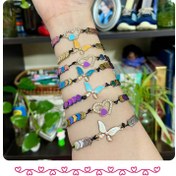 تصویر پک دستبند دوتایی نخی 