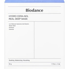 تصویر ماسک ورقه ای بایودنس هیدرا سرانول Biodance آبی - پک کامل 4 ورقه ایی Biodance Hydra Cera Nol Real Deep Mask