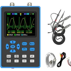 تصویر اسیلوسکوپ و مولتی متر دستی 120 مگاهرتز دو کانال حافظه دار زی وی مدل DSO2512G 