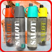 تصویر قمقمه اسپری دار شفاف سالوت ظرفیت ۶۰۰ میلی‌لیتر 