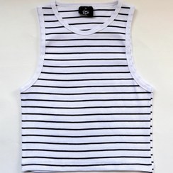 تصویر کراپ تاپ راه راه (نیم تنه راه راه ) کراپ رینگی نیمتنه‌رینگی 