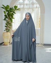 تصویر چادر دانشجویی طوسی روشن 