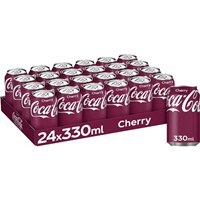 تصویر نوشابه آلمانی کوکاکولا آلبالویی CocaCola Cherry بسته 24 عددی 