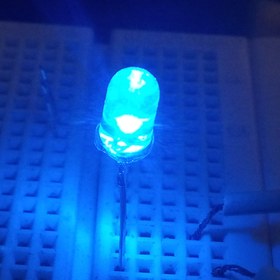 تصویر ال ای دی پر قدرت آبی blue led الیدی ابی led blue 5mm 