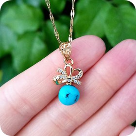 تصویر گردنبند گوی فیروزه 