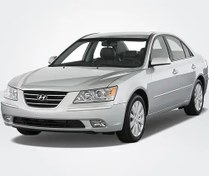 تصویر کفپوش چرمی ۵ بعدی هیوندای سوناتا NF مدل ۲۰۰۶الی ۲۰۱۰ - مارون / فقط صندوق Hyundai sonata NF car floor mat