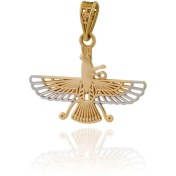 تصویر آویز گردنبند طلا مدل فروهر 01 