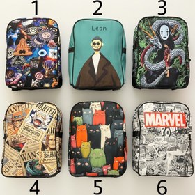 تصویر کیف کوله مخمل چاپی 