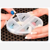 تصویر جا قرصی بیضی روزانه ۴ خانه مدل D666 