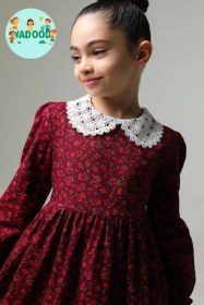 تصویر پیراهن دخترانه آیسل همراه با کش مو 