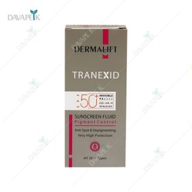 تصویر فلوئید ضدآفتاب ترنکسید بی رنگ اس پی اف 50 درمالیفت - Dermalift Tranexid Sunscreen Fluid Spf50 