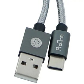 تصویر کابل تبدیل USB به USB-C پرووان مدل PCC185 طول 2 متر ProOne PCC185 USB To USB-C Cable 2M