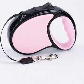 تصویر قلاده متری سگ و گربه 5 متری SJ - صورتی Retractable Dog Leash 5m