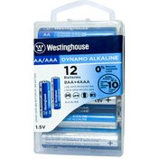 تصویر باتری قلمی و نیم قلمی وستینگهاوس مدل Dynamo Alkaline بسته 12 عددی 