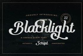 تصویر Blacklight A Vintage Script Font 