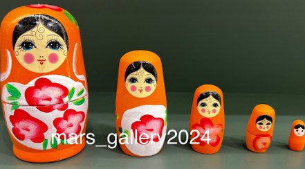 تصویر عروسک ماتروشکا ( توهم) چوبی دست ساز ۵ تکه 