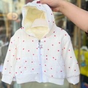 تصویر سویشرت نوزاد دخترانه طرح قلب 