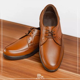 تصویر کفش مردانه چرم طبیعی مدل تی 12 عسلی 