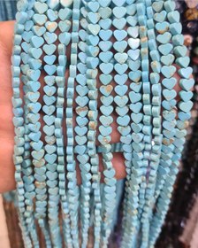 تصویر ریسه سنگ فیروزه مدل قلب 