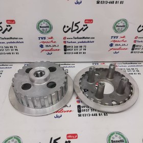 تصویر چهار شاخ کلاچ ( دیسک ) زیر و رو موتور اپاچی 150 ، 160 و 180 و HLX 150 اچ ال ایکس کیفیت درجه 1 