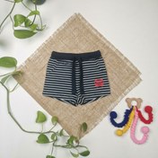 تصویر شلوارک نوزادی پسرانه برند لوپیلو طرح راه راه خرچنگ سرمه ای رنگ - 2 تا 6 ماه | فروشگاه نام نیکو 