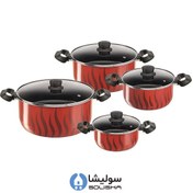 تصویر سرویس قابلمه تفال مدل TEMPO FLAME ۸ پارچه آلومینیوم 