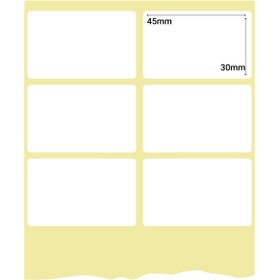 تصویر لیبل دو ردیفه کاغذی 45x30 میلی متر 