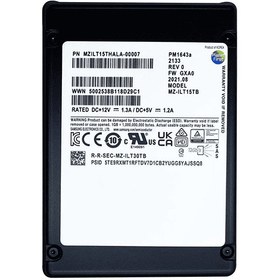 تصویر اس اس دی سرور 15.36 ترابایت 2.5 اینچ SAS سامسونگ مدل PM1643a Samsung PM1643a 15.36TB 2.5-Inch SAS Server Internal SSD