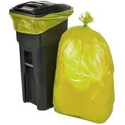 تصویر کیسه زباله زرد مواد دو بیمارستانی ۹۰×۱۲۰(کیسه ۲۵ ک ) کیسه زباله،نایلکس،یکبار مصرف